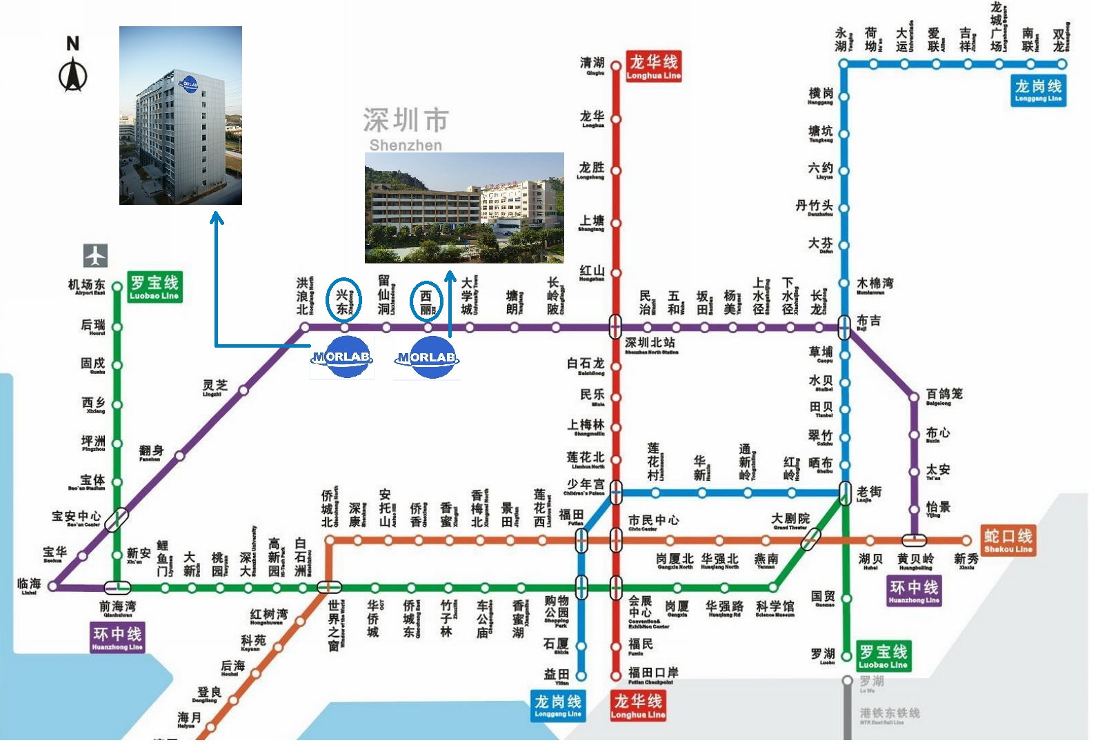 深圳地铁示意图